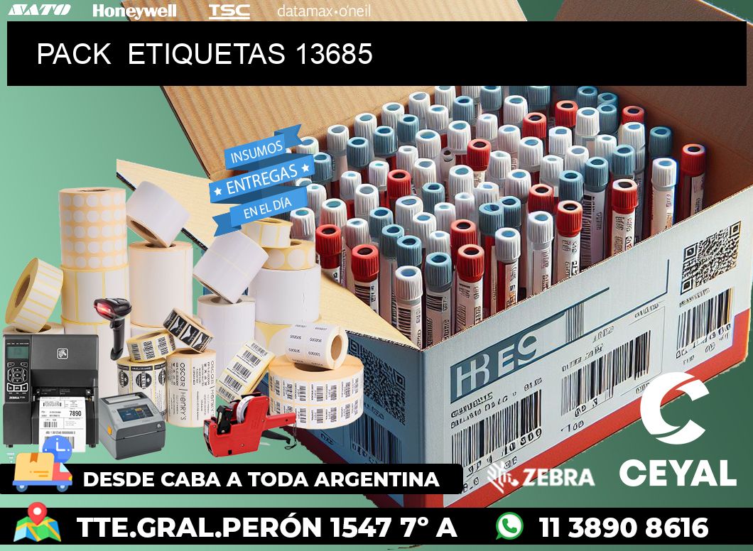 PACK  ETIQUETAS 13685