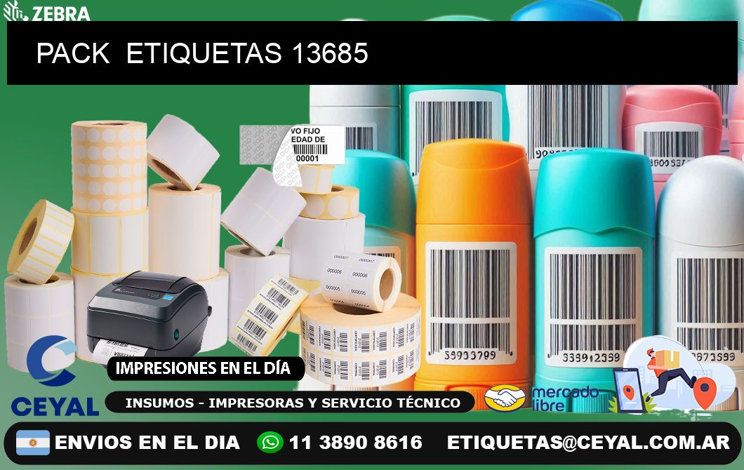 PACK  ETIQUETAS 13685