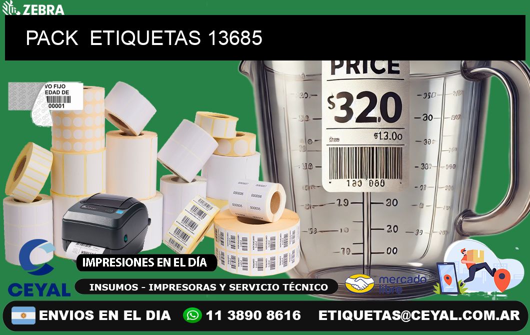PACK  ETIQUETAS 13685