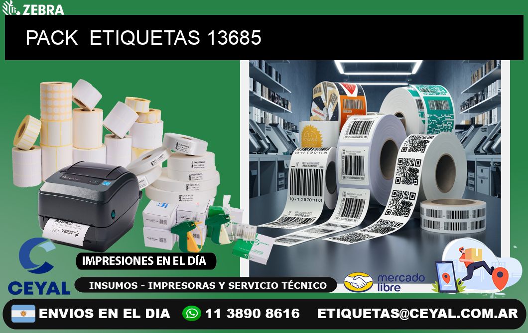 PACK  ETIQUETAS 13685