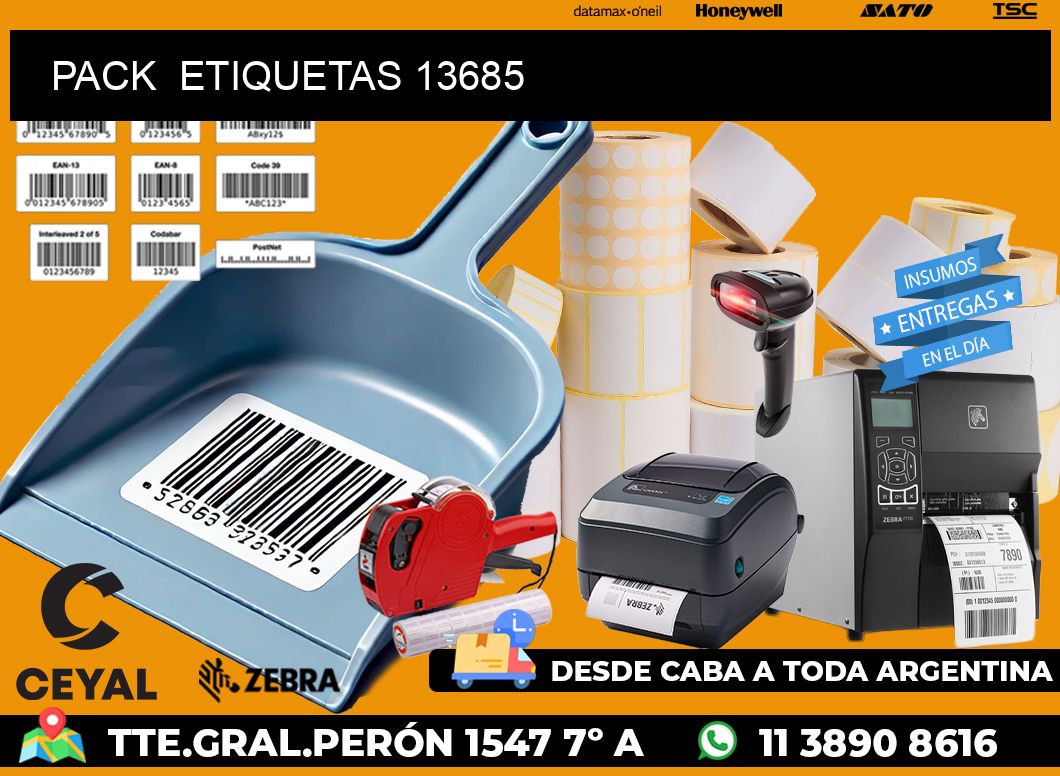 PACK  ETIQUETAS 13685