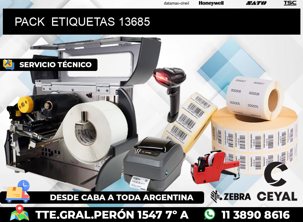 PACK  ETIQUETAS 13685