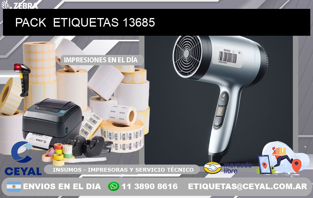 PACK  ETIQUETAS 13685