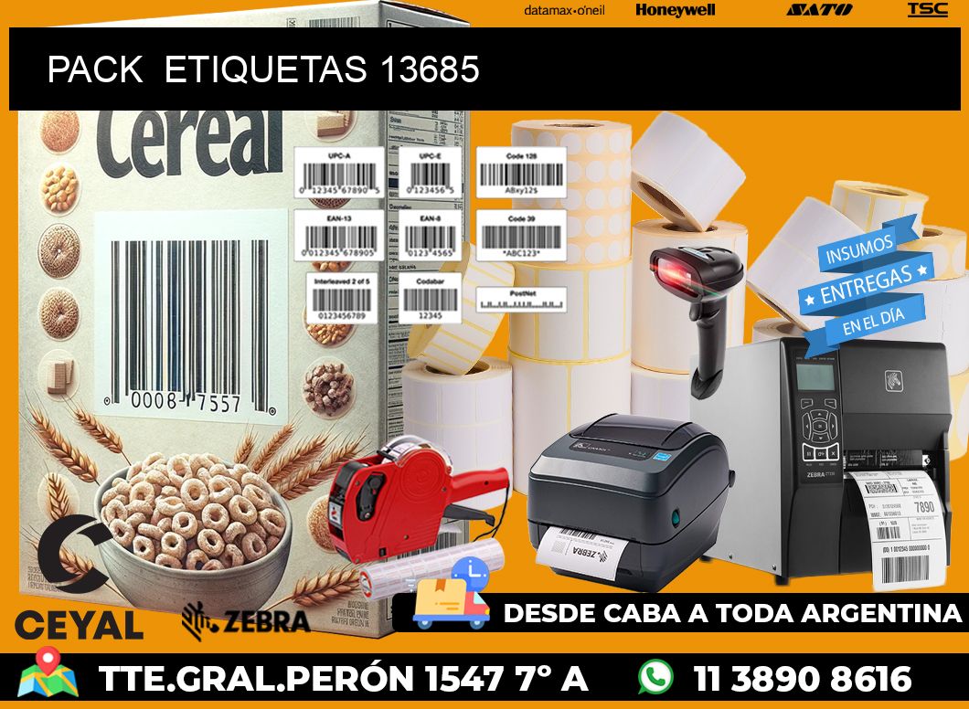 PACK  ETIQUETAS 13685