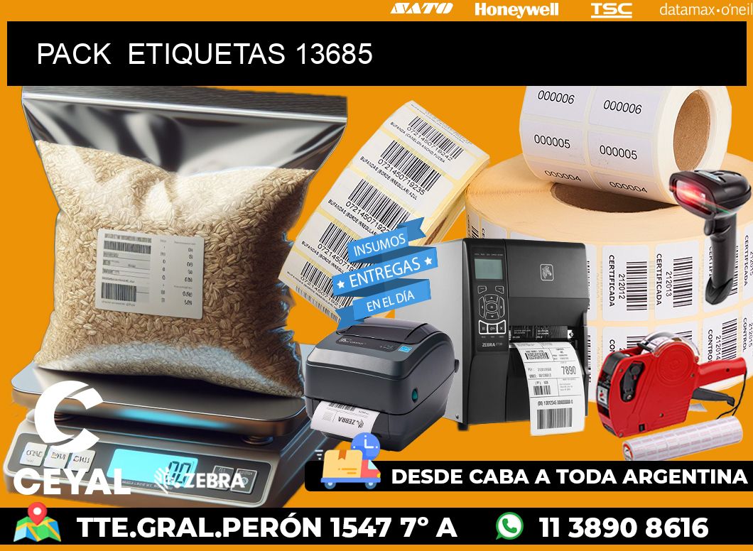 PACK  ETIQUETAS 13685