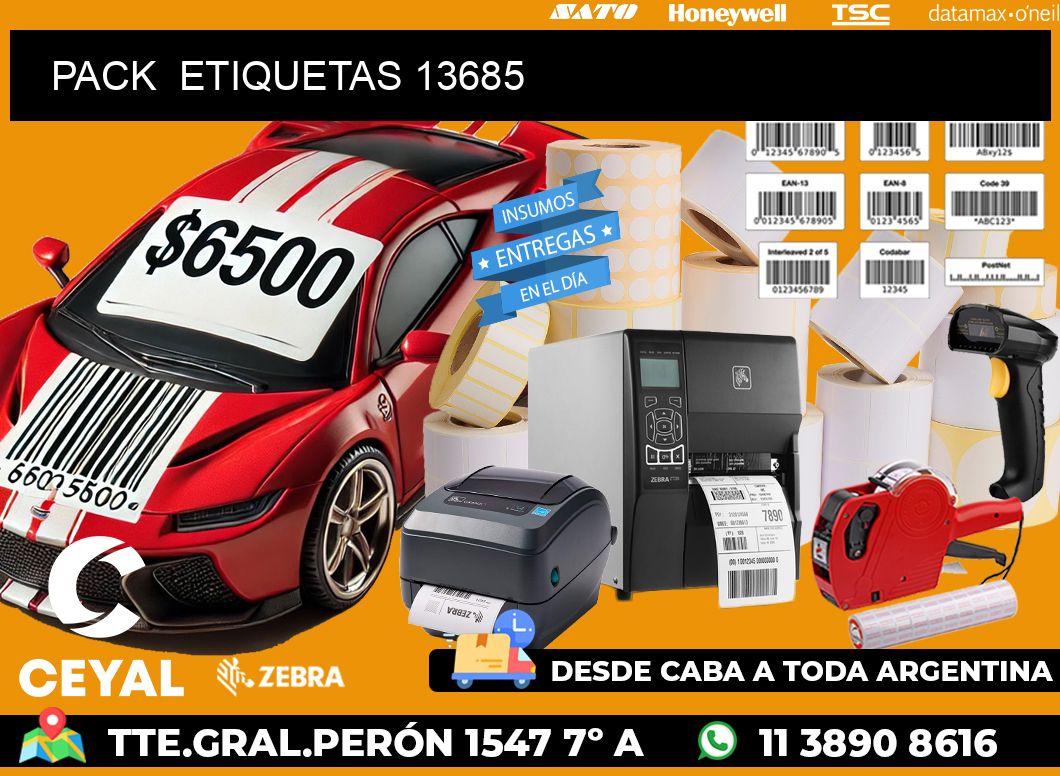PACK  ETIQUETAS 13685