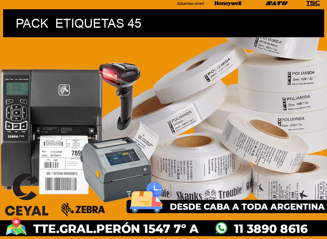 PACK  ETIQUETAS 45