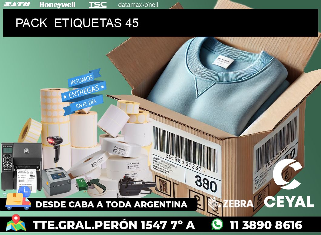 PACK  ETIQUETAS 45