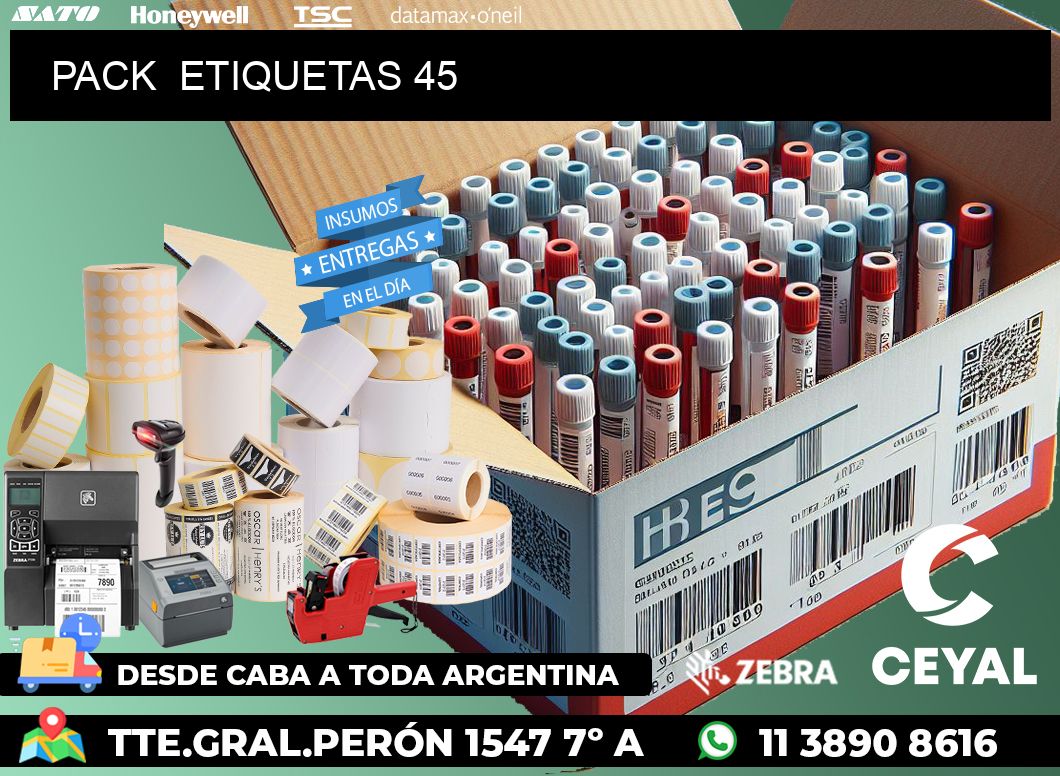 PACK  ETIQUETAS 45