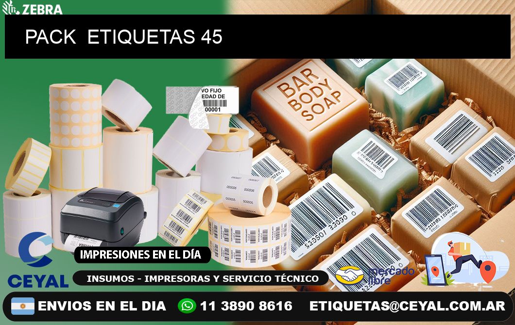 PACK  ETIQUETAS 45
