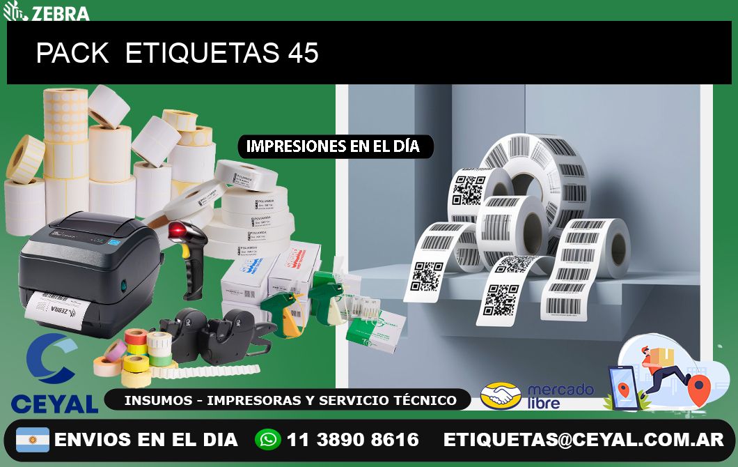 PACK  ETIQUETAS 45