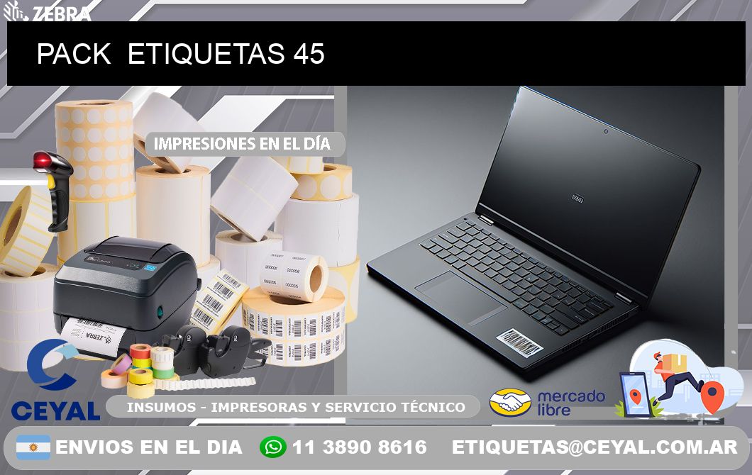 PACK  ETIQUETAS 45