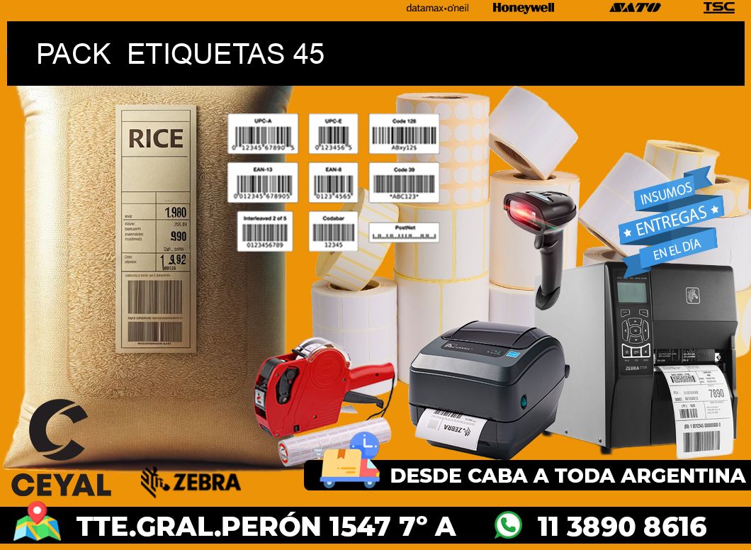 PACK  ETIQUETAS 45