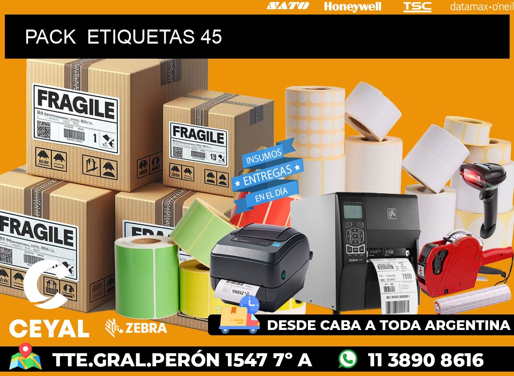 PACK  ETIQUETAS 45