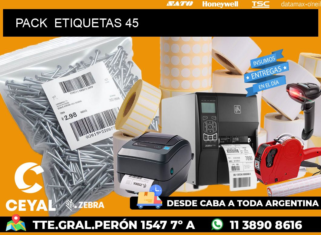 PACK  ETIQUETAS 45