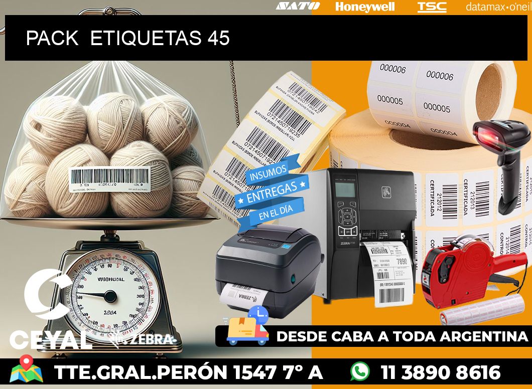 PACK  ETIQUETAS 45