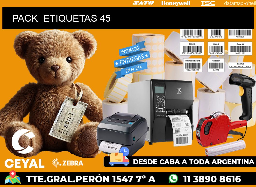 PACK  ETIQUETAS 45
