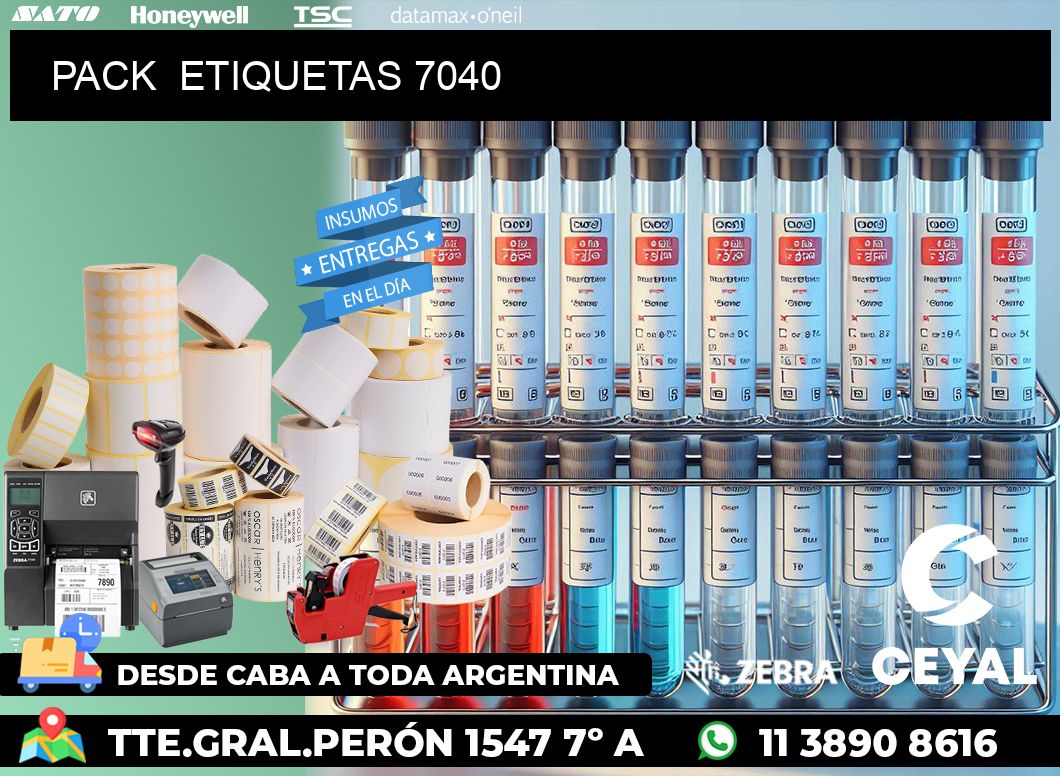 PACK  ETIQUETAS 7040