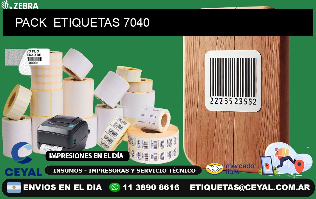 PACK  ETIQUETAS 7040