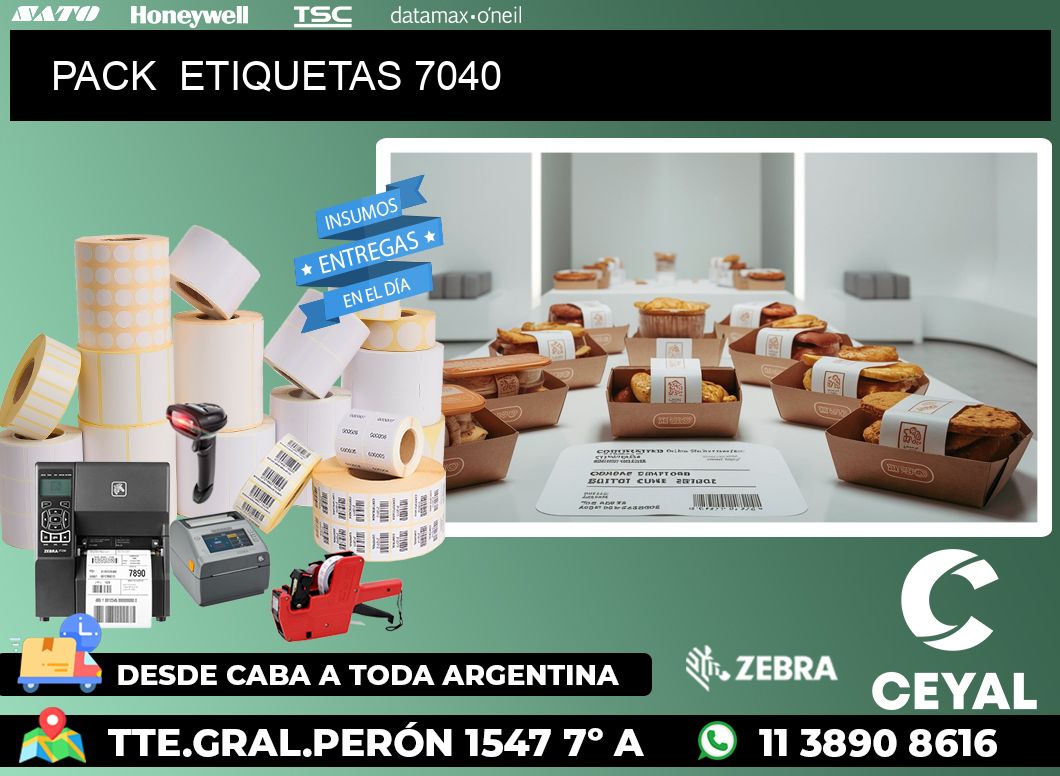 PACK  ETIQUETAS 7040