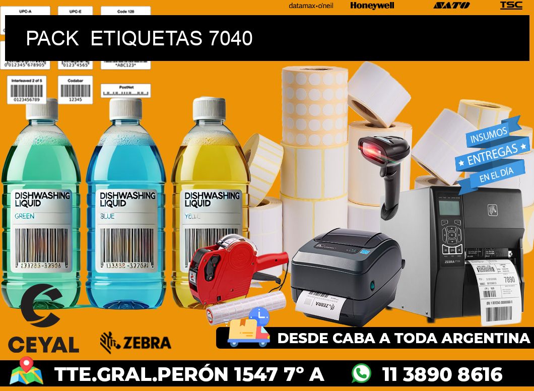 PACK  ETIQUETAS 7040