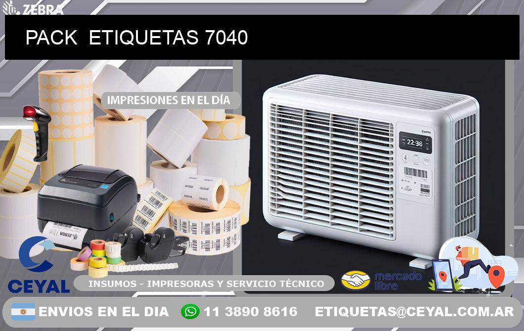 PACK  ETIQUETAS 7040