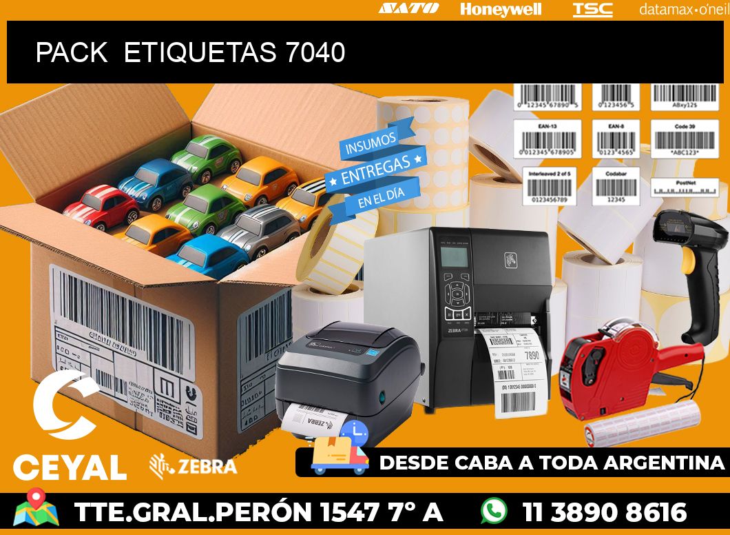 PACK  ETIQUETAS 7040