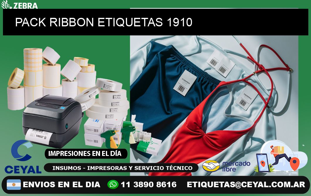 PACK RIBBON ETIQUETAS 1910