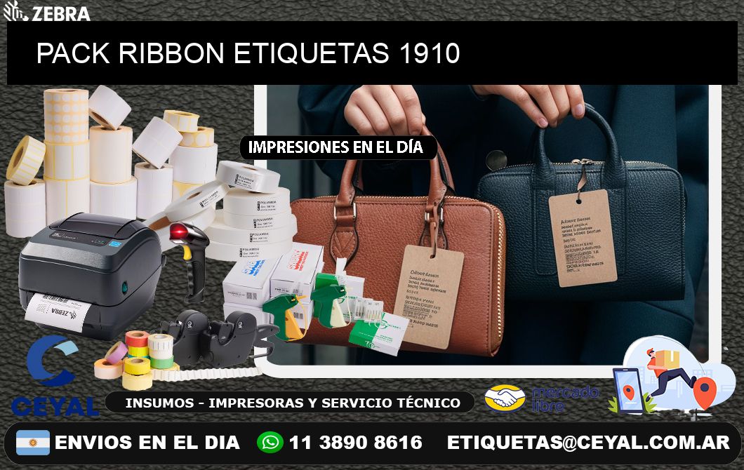 PACK RIBBON ETIQUETAS 1910