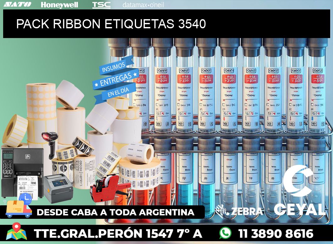 PACK RIBBON ETIQUETAS 3540