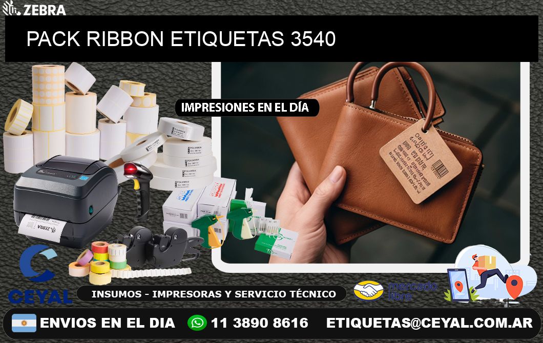 PACK RIBBON ETIQUETAS 3540