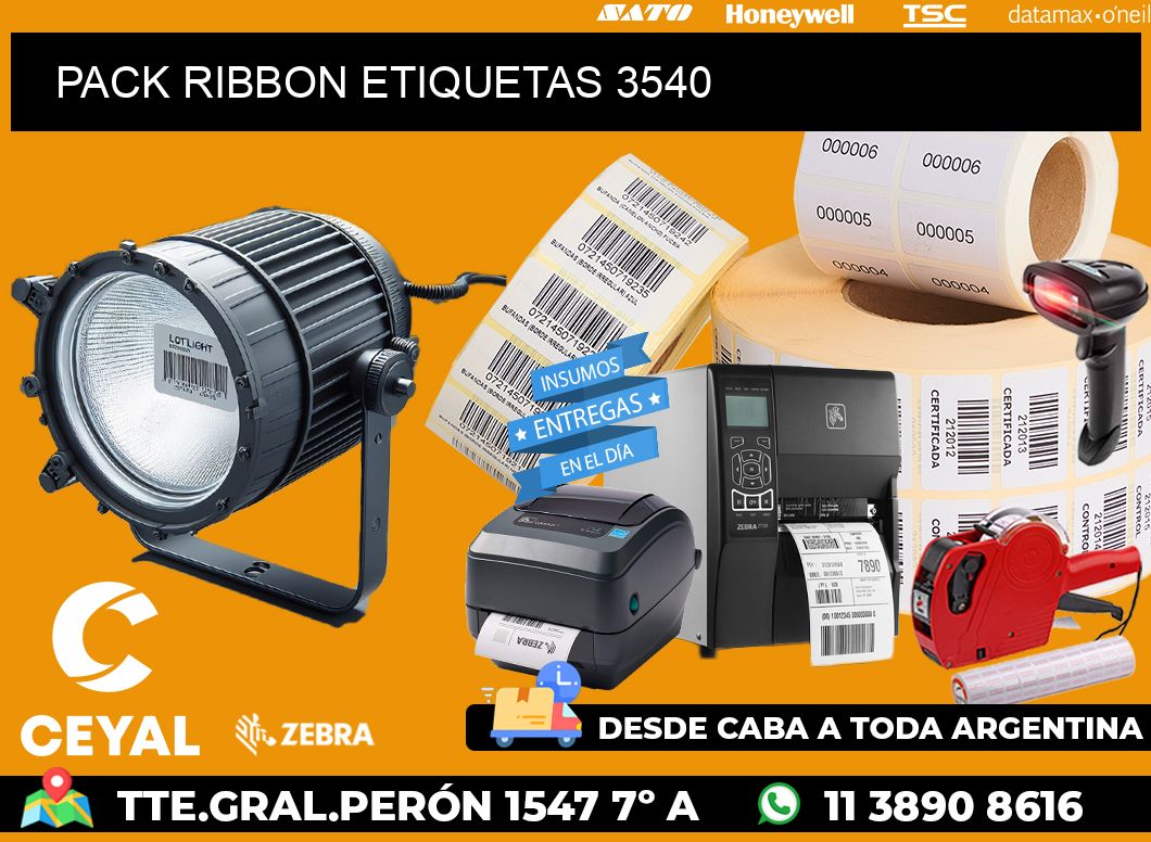 PACK RIBBON ETIQUETAS 3540