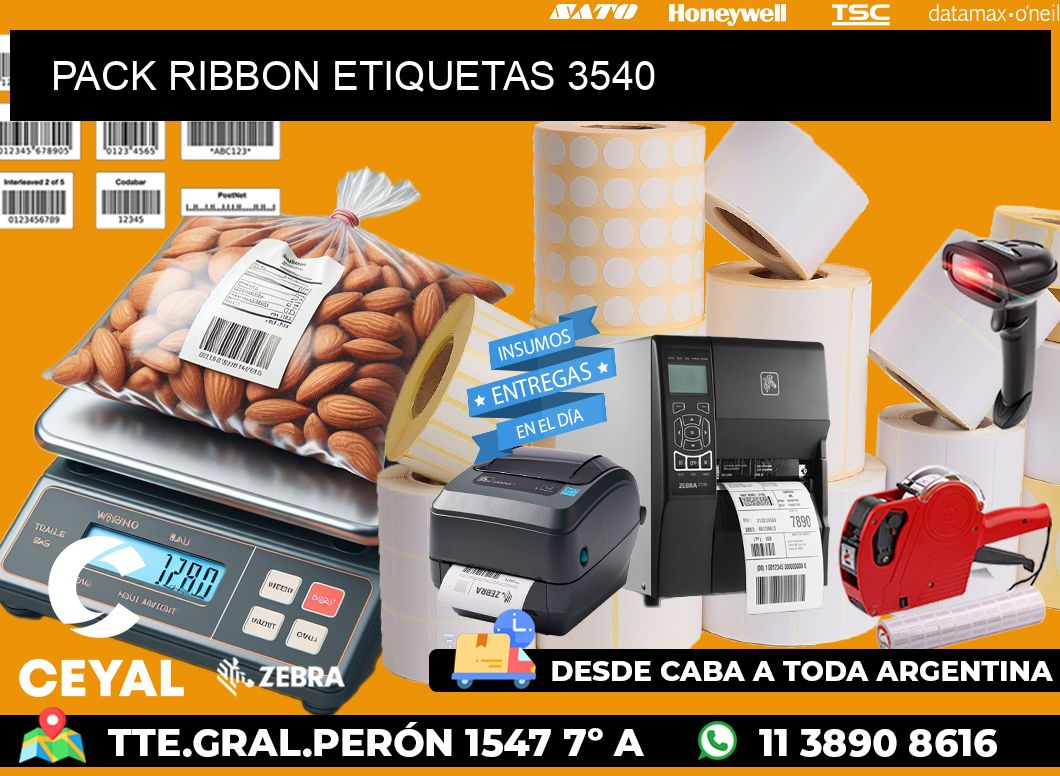 PACK RIBBON ETIQUETAS 3540