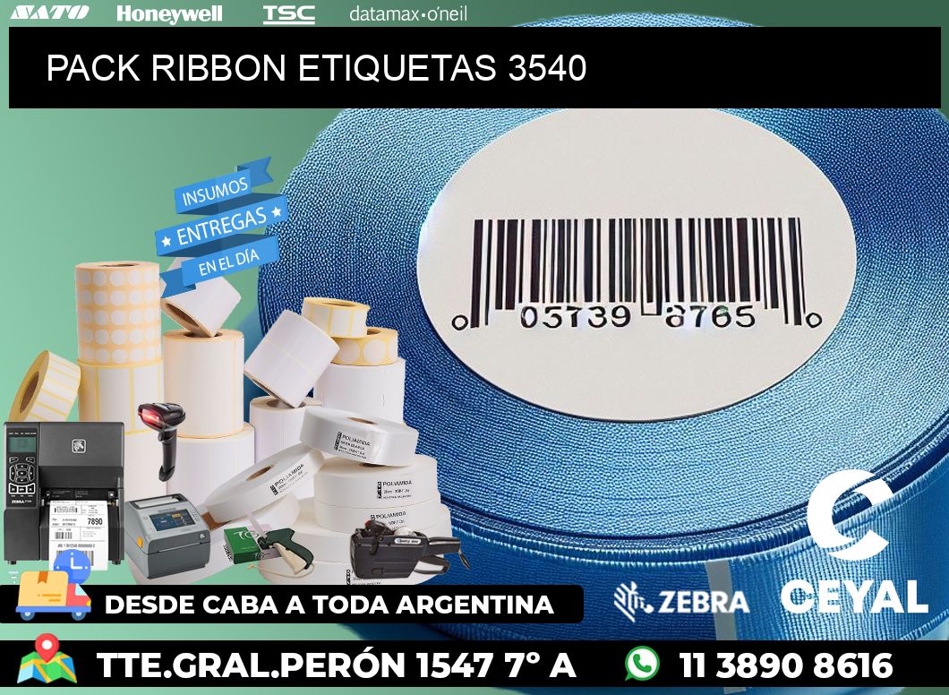 PACK RIBBON ETIQUETAS 3540
