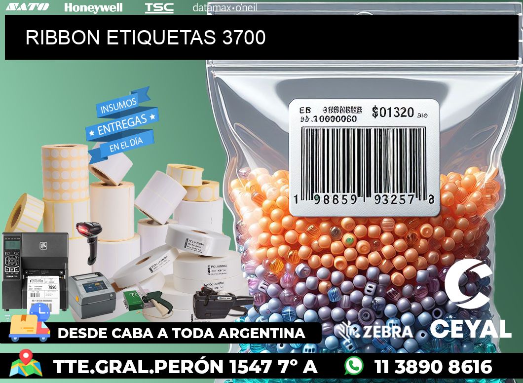 RIBBON ETIQUETAS 3700