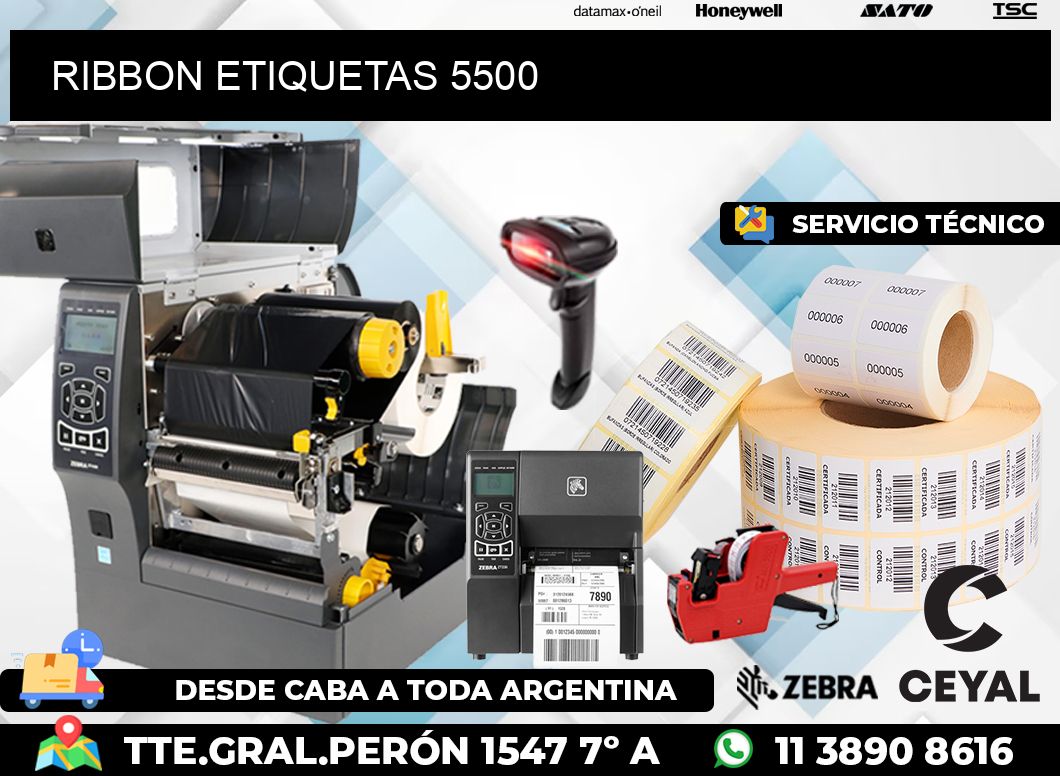 RIBBON ETIQUETAS 5500