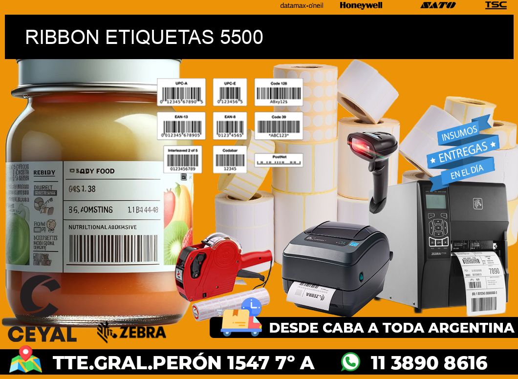RIBBON ETIQUETAS 5500
