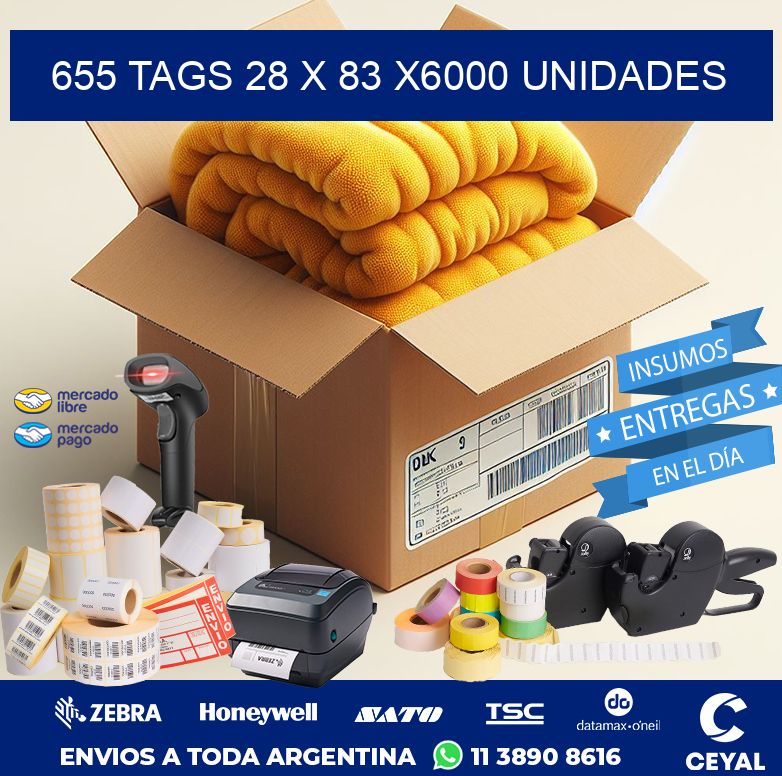 655 TAGS 28 x 83 X6000 UNIDADES