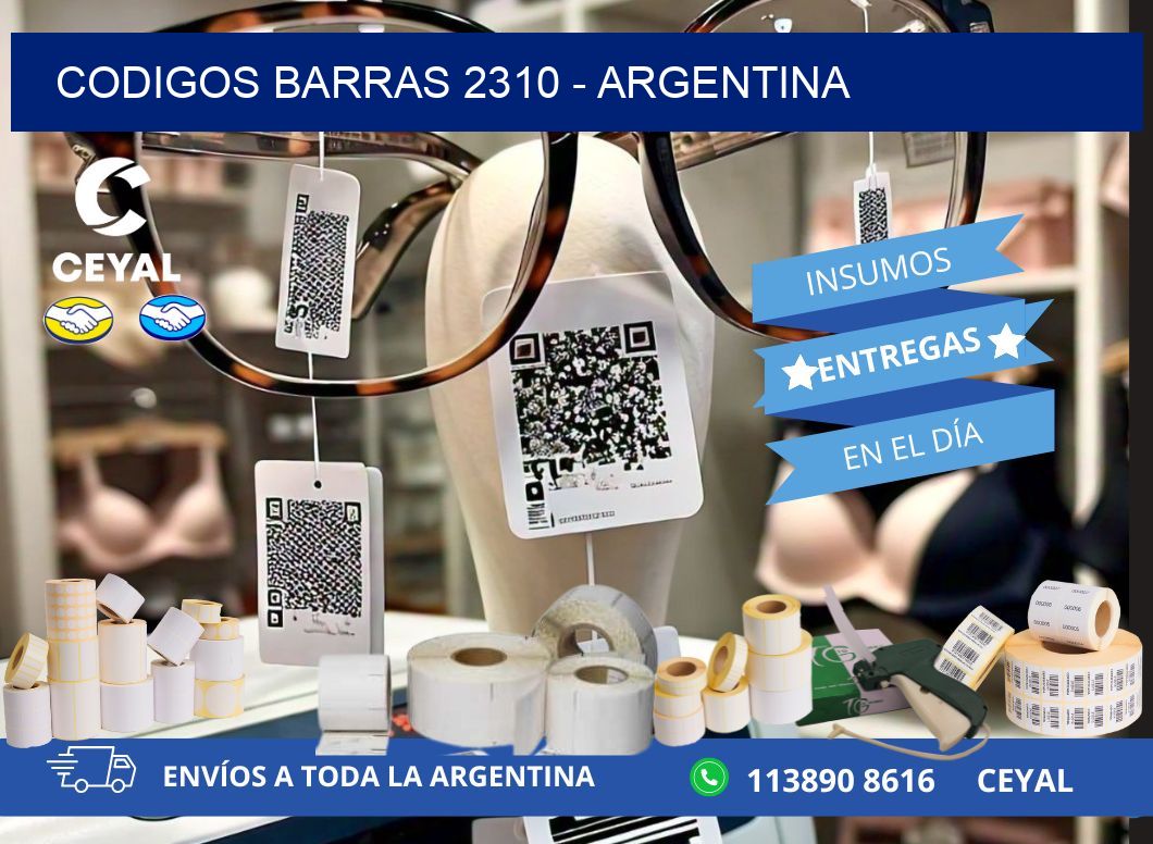 CODIGOS BARRAS 2310 - ARGENTINA