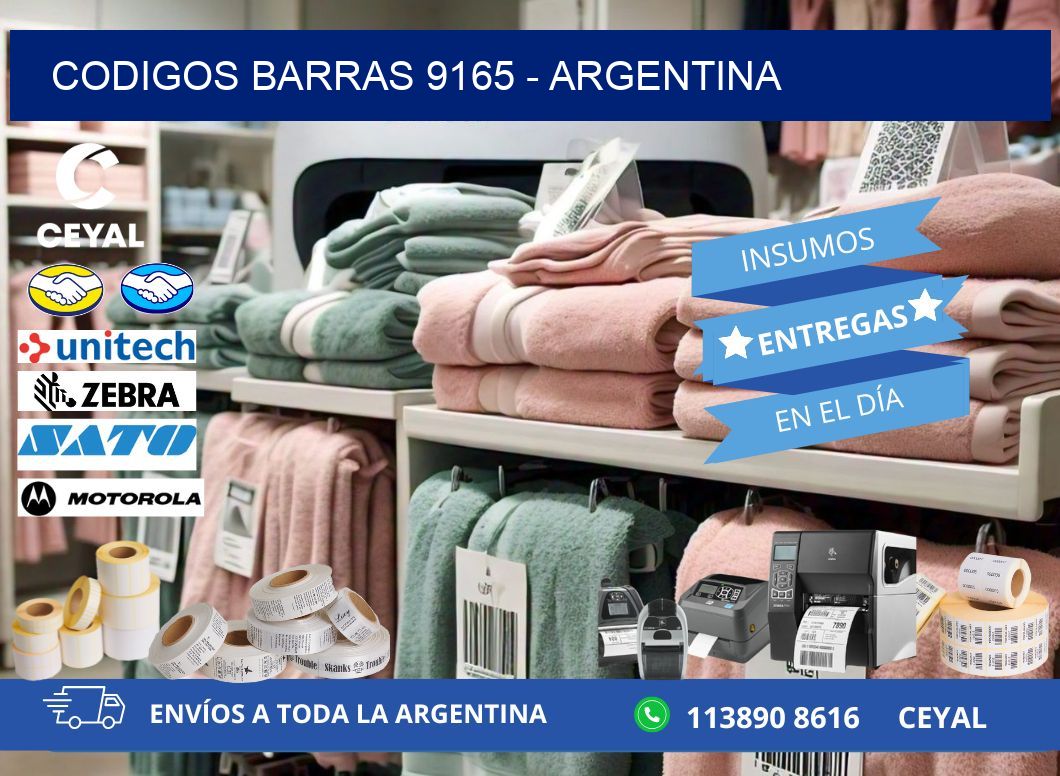 CODIGOS BARRAS 9165 – ARGENTINA