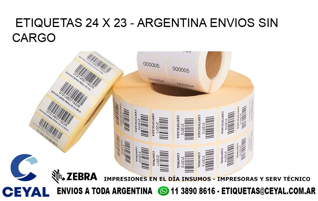 ETIQUETAS 24 x 23 - ARGENTINA ENVIOS SIN CARGO
