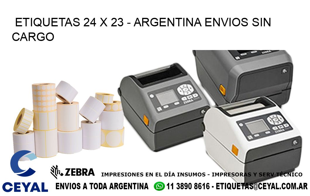 ETIQUETAS 24 x 23 - ARGENTINA ENVIOS SIN CARGO