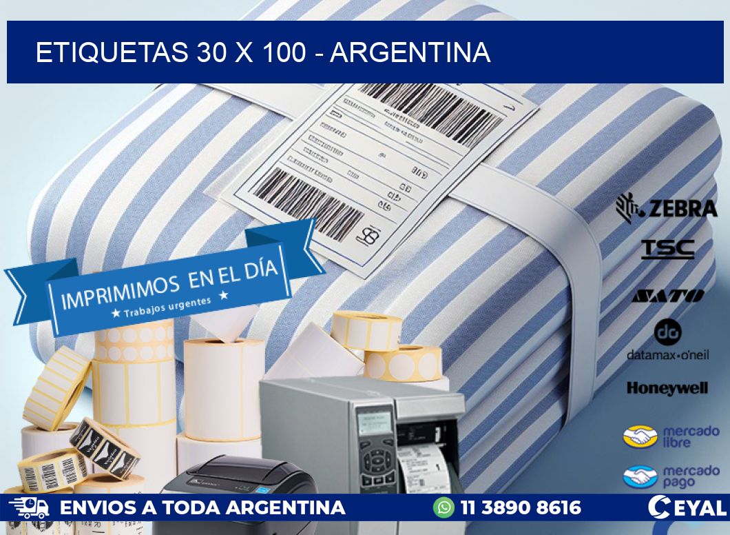 ETIQUETAS 30 x 100 - ARGENTINA