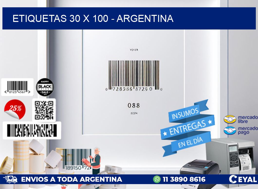 ETIQUETAS 30 x 100 - ARGENTINA