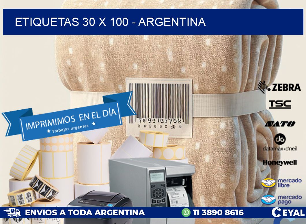 ETIQUETAS 30 x 100 - ARGENTINA