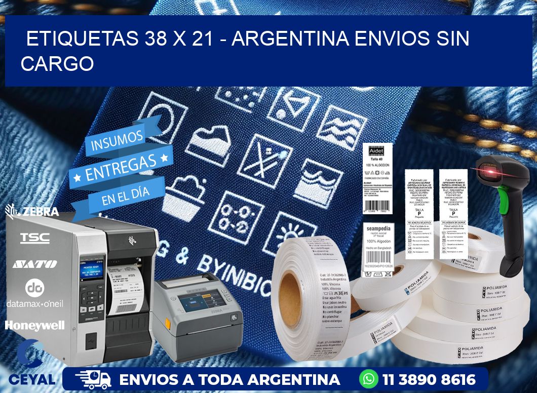 ETIQUETAS 38 x 21 - ARGENTINA ENVIOS SIN CARGO