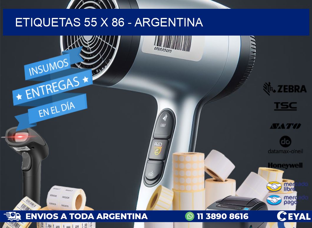 ETIQUETAS 55 x 86 - ARGENTINA