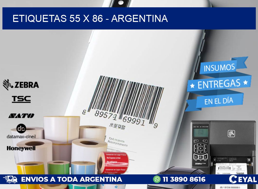 ETIQUETAS 55 x 86 - ARGENTINA