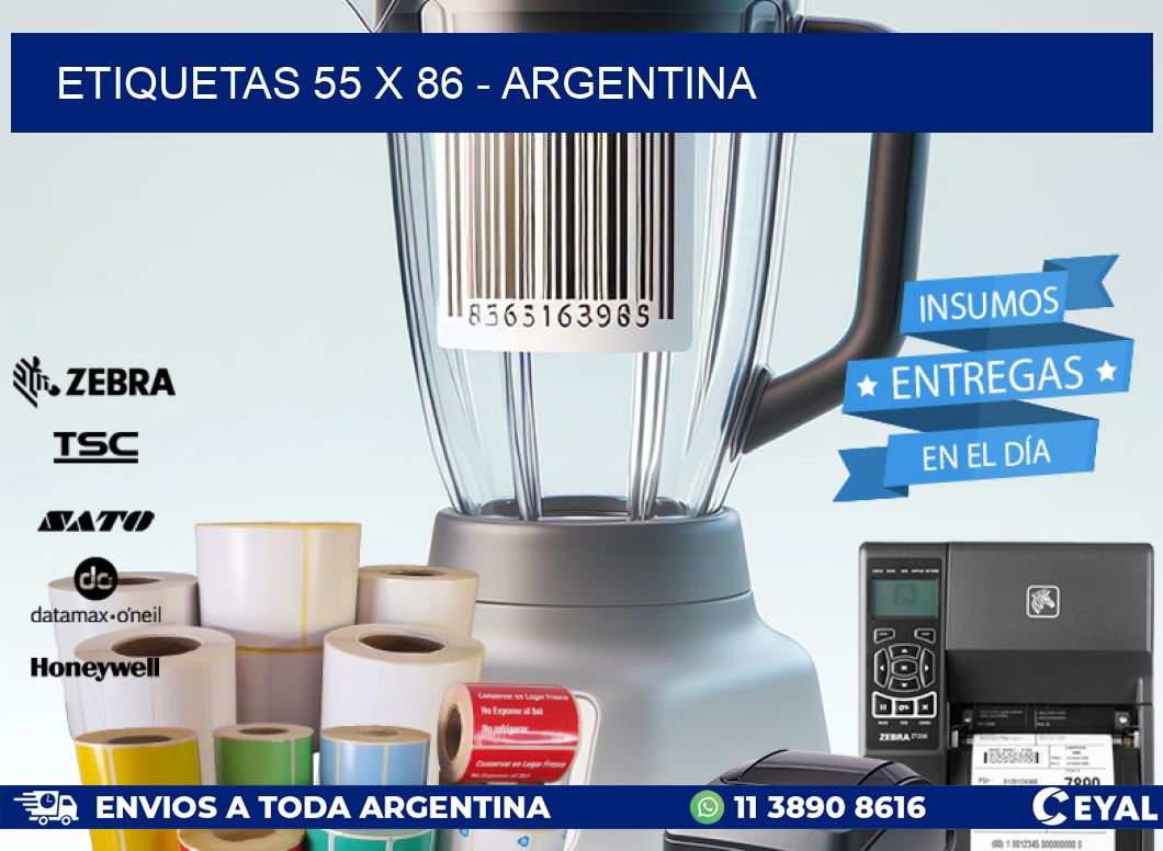 ETIQUETAS 55 x 86 - ARGENTINA