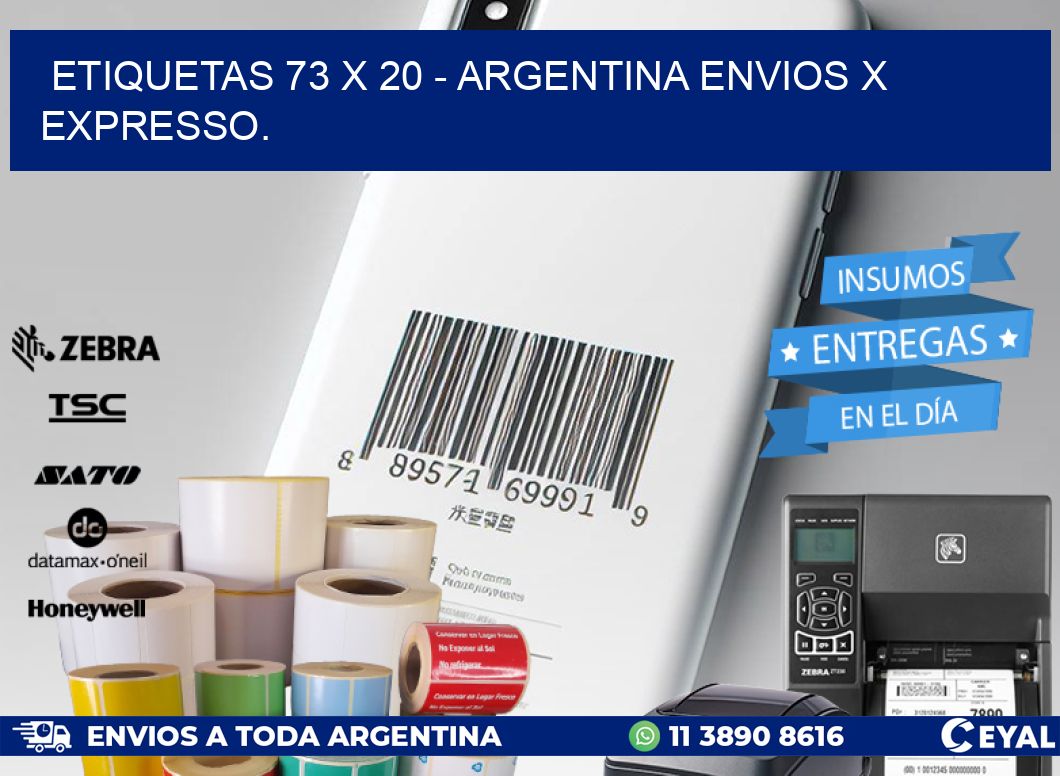 ETIQUETAS 73 x 20 - ARGENTINA ENVIOS X EXPRESSO.